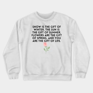 valentine quotes stickers | message  for you baby Crewneck Sweatshirt